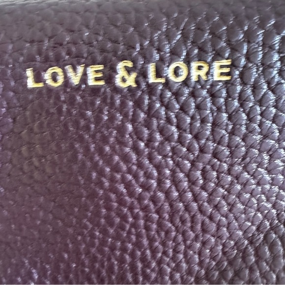 Love & Lore Large Hobo Shoulder Bag – Plum Burgundy Vegan Leathe - Picture 3 of 9